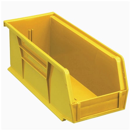 Plastic Storage Bin, 4-1/8 X 10-7/8 X 4, Yellow